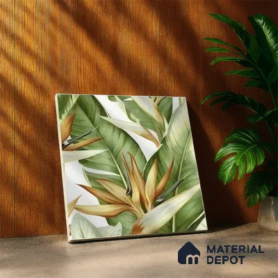 Moroccan Floor & Wall Tile TL 07325 D Lush Haven 1 ft x 1 ft Ceramic Matte Finish - 9 mm | Suitable For Kitchen, Bathroom, Dining Area | Please Expect a Slight Variation of Pattern (Sample)