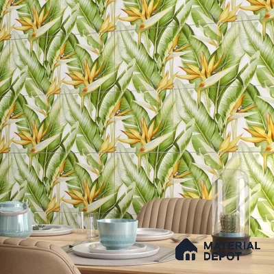Moroccan Floor & Wall Tile TL 07325 D Lush Haven 1 ft x 1 ft Ceramic Matte Finish - 9 mm | Suitable For Kitchen, Bathroom, Dining Area | Please Expect a Slight Variation of Pattern (Sample)
