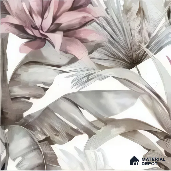 Moroccan Floor & Wall Tile TL 07324 Blush Breeze 1 ft x 1 ft Ceramic Matte Finish - 9 mm | Suitable For Kitchen, Bathroom, Dining Area | Please Expect a Slight Variation of Pattern