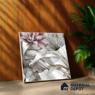 Moroccan Floor & Wall Tile TL 07324 Blush Breeze 1 ft x 1 ft Ceramic Matte Finish - 9 mm | Suitable For Kitchen, Bathroom, Dining Area | Please Expect a Slight Variation of Pattern