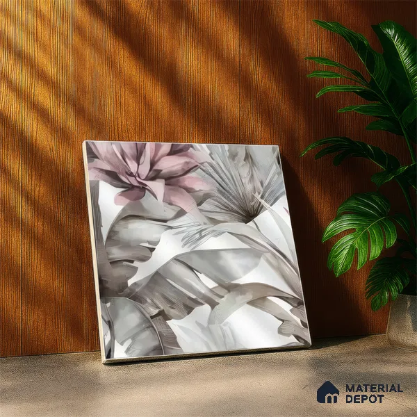 Moroccan Floor & Wall Tile TL 07324 Blush Breeze 1 ft x 1 ft Ceramic Matte Finish - 9 mm | Suitable For Kitchen, Bathroom, Dining Area | Please Expect a Slight Variation of Pattern