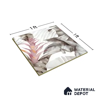 Moroccan Floor & Wall Tile TL 07324 B Muted Bloom 1 ft x 1 ft Ceramic Matte Finish - 9 mm | Suitable For Kitchen, Bathroom, Dining Area | Please Expect a Slight Variation of Pattern (Sample)
