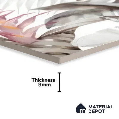 Moroccan Floor & Wall Tile TL 07324 B Muted Bloom 1 ft x 1 ft Ceramic Matte Finish - 9 mm | Suitable For Kitchen, Bathroom, Dining Area | Please Expect a Slight Variation of Pattern (Sample)