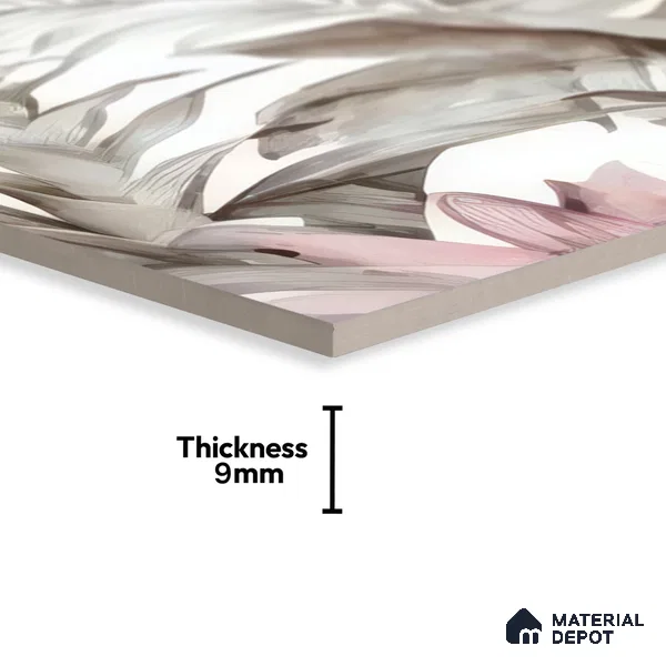 Moroccan Floor & Wall Tile TL 07324 C Petal Whisper 1 ft x 1 ft Ceramic Matte Finish - 9 mm | Suitable For Kitchen, Bathroom, Dining Area | Please Expect a Slight Variation of Pattern (Sample)
