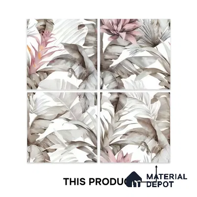 Moroccan Floor & Wall Tile TL 07324 C Petal Whisper 1 ft x 1 ft Ceramic Matte Finish - 9 mm | Suitable For Kitchen, Bathroom, Dining Area | Please Expect a Slight Variation of Pattern (Sample)