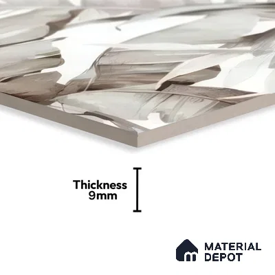 Moroccan Floor & Wall Tile TL 07324 D Ash Flora 1 ft x 1 ft Ceramic Matte Finish - 9 mm | Suitable For Kitchen, Bathroom, Dining Area | Please Expect a Slight Variation of Pattern (Sample)