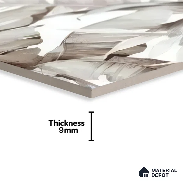Moroccan Floor & Wall Tile TL 07324 D Ash Flora 1 ft x 1 ft Ceramic Matte Finish - 9 mm | Suitable For Kitchen, Bathroom, Dining Area | Please Expect a Slight Variation of Pattern (Sample)