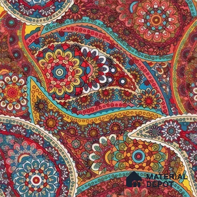 Moroccan Floor & Wall Tile TL 07319 Crimson Bloom 1 ft x 1 ft Ceramic Matte Finish - 9 mm | Suitable For Kitchen, Bathroom, Living Area | Please Expect a Slight Variation of Pattern (Sample)