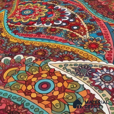 Moroccan Floor & Wall Tile TL 07319 Crimson Bloom 1 ft x 1 ft Ceramic Matte Finish - 9 mm | Suitable For Kitchen, Bathroom, Living Area | Please Expect a Slight Variation of Pattern (Sample)