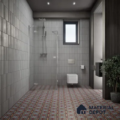 Moroccan Floor & Wall Athangudi Tile TL 07308 Moroc Frame 1 ft x 1 ft Ceramic Matte Finish - 9 mm | Suitable For Kitchen, Bathroom, Living Area | Please Expect a Slight Variation of Pattern (Sample)