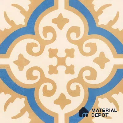 Moroccan Floor & Wall Tile TL 07315 Royal Dune 1 ft x 1 ft Ceramic Matte Finish - 9 mm | Suitable For Kitchen, Bathroom, Dining Area | Please Expect a Slight Variation of Pattern