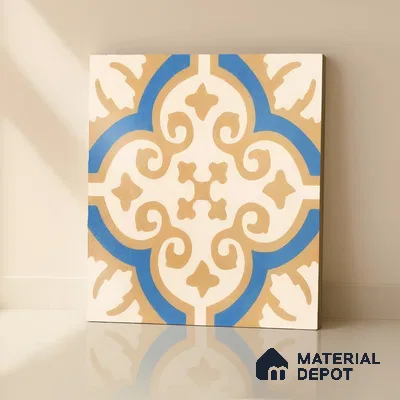 Moroccan Floor & Wall Tile TL 07315 Royal Dune 1 ft x 1 ft Ceramic Matte Finish - 9 mm | Suitable For Kitchen, Bathroom, Dining Area | Please Expect a Slight Variation of Pattern