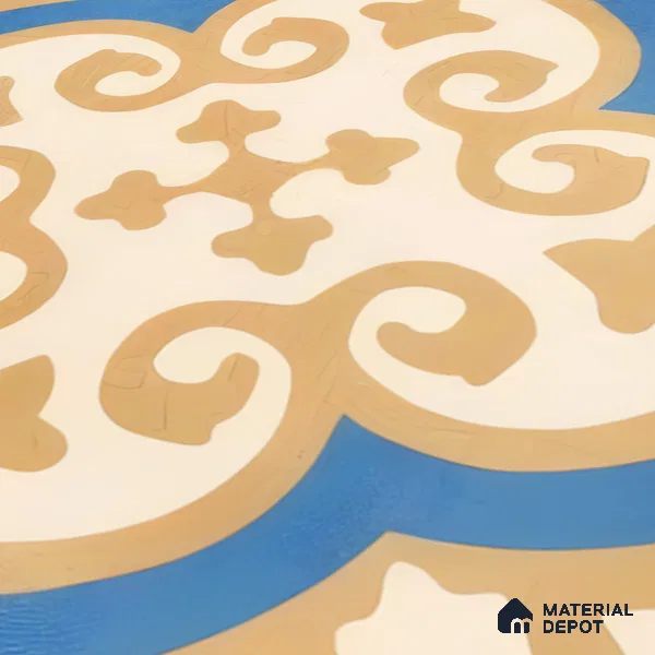 Moroccan Floor & Wall Tile TL 07315 Royal Dune 1 ft x 1 ft Ceramic Matte Finish - 9 mm | Suitable For Kitchen, Bathroom, Dining Area | Please Expect a Slight Variation of Pattern