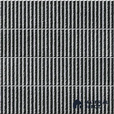TL 07173 Blend Cosmo Charcoal 1 ft x 1 ft Glossy Finish Ceramic Tile - 10 mm | Please Expect a Slight Variation of Pattern
