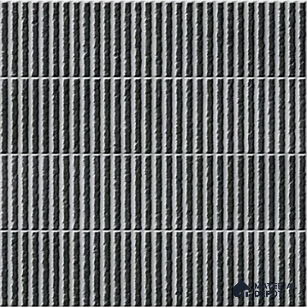 TL 07173 Blend Cosmo Charcoal 1 ft x 1 ft Glossy Finish Ceramic Tile - 10 mm | Please Expect a Slight Variation of Pattern