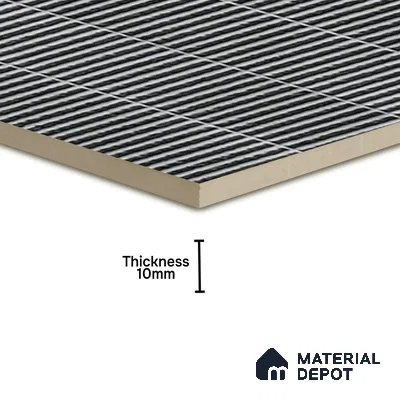 TL 07173 Blend Cosmo Charcoal 1 ft x 1 ft Glossy Finish Ceramic Tile - 10 mm | Please Expect a Slight Variation of Pattern