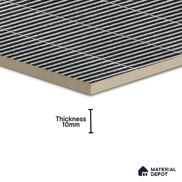 TL 07173 Blend Cosmo Charcoal 1 ft x 1 ft Glossy Finish Ceramic Tile - 10 mm | Please Expect a Slight Variation of Pattern