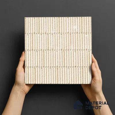 TL 07173 C Blend Cosmo Crema 1 ft x 1 ft Glossy Finish Ceramic Tile - 10 mm | Please Expect a Slight Variation of Pattern