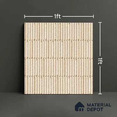 TL 07173 C Blend Cosmo Crema 1 ft x 1 ft Glossy Finish Ceramic Tile - 10 mm | Please Expect a Slight Variation of Pattern