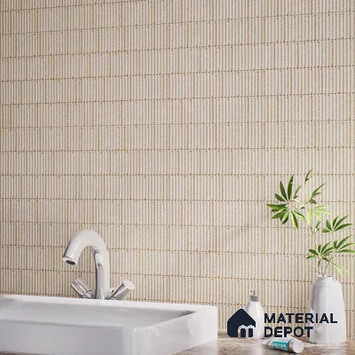 TL 07173 C Blend Cosmo Crema 1 ft x 1 ft Glossy Finish Ceramic Tile - 10 mm | Please Expect a Slight Variation of Pattern