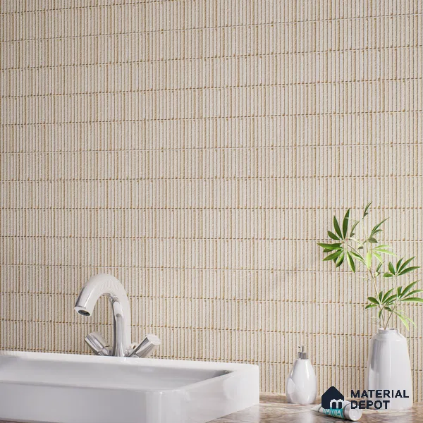 TL 07173 C Blend Cosmo Crema 1 ft x 1 ft Glossy Finish Ceramic Tile - 10 mm | Please Expect a Slight Variation of Pattern