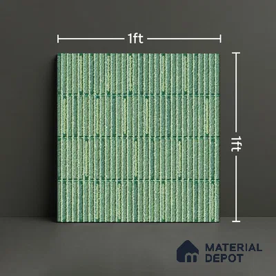 TL 07173 D Blend Cosmo Olive 1 ft x 1 ft Glossy Finish Ceramic Tile - 10 mm | Please Expect a Slight Variation of Pattern