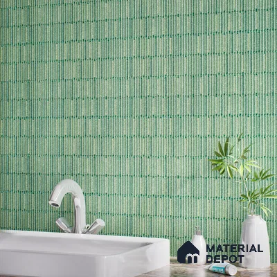 TL 07173 D Blend Cosmo Olive 1 ft x 1 ft Glossy Finish Ceramic Tile - 10 mm | Please Expect a Slight Variation of Pattern