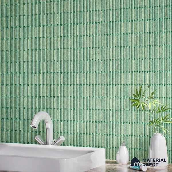 TL 07173 D Blend Cosmo Olive 1 ft x 1 ft Glossy Finish Ceramic Tile - 10 mm | Please Expect a Slight Variation of Pattern