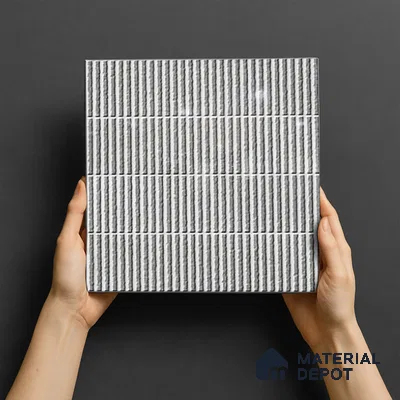 TL 07173 E Blend Cosmo Slate 1 ft x 1 ft Glossy Finish Ceramic Tile - 10 mm | Please Expect a Slight Variation of Pattern
