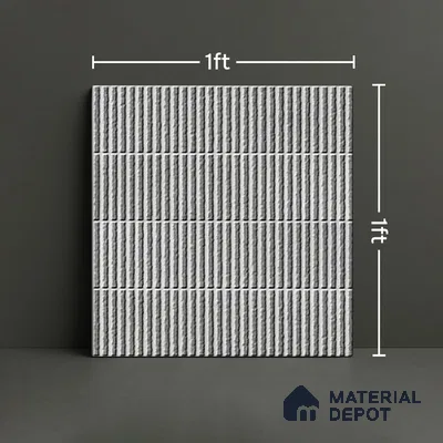 TL 07173 E Blend Cosmo Slate 1 ft x 1 ft Glossy Finish Ceramic Tile - 10 mm | Please Expect a Slight Variation of Pattern
