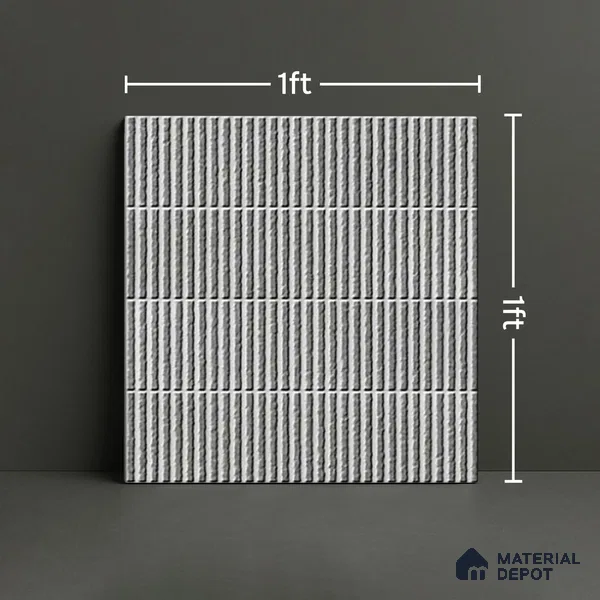 TL 07173 E Blend Cosmo Slate 1 ft x 1 ft Glossy Finish Ceramic Tile - 10 mm | Please Expect a Slight Variation of Pattern