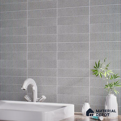 TL 07173 E Blend Cosmo Slate 1 ft x 1 ft Glossy Finish Ceramic Tile - 10 mm | Please Expect a Slight Variation of Pattern