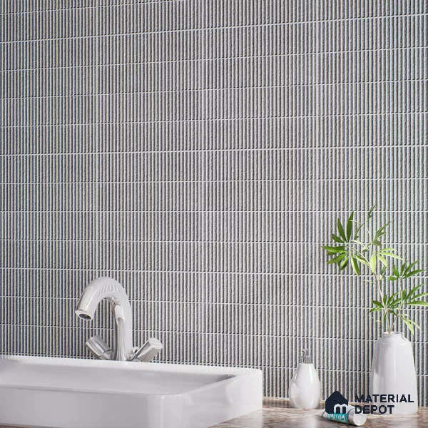 TL 07173 E Blend Cosmo Slate 1 ft x 1 ft Glossy Finish Ceramic Tile - 10 mm | Please Expect a Slight Variation of Pattern