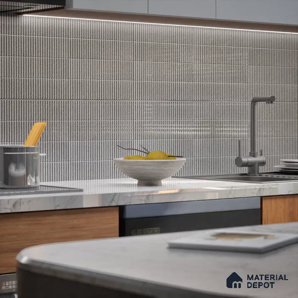 TL 07173 E Blend Cosmo Slate 1 ft x 1 ft Glossy Finish Ceramic Tile - 10 mm | Please Expect a Slight Variation of Pattern