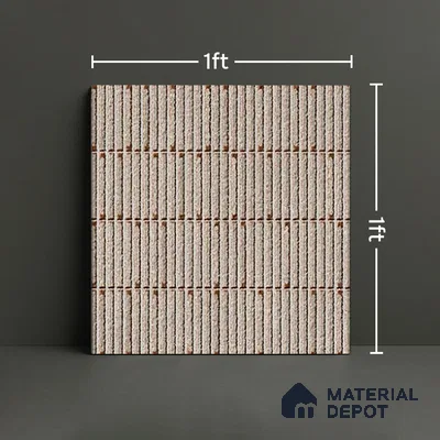 TL 07173 F Blend Cosmo Taupе 1 ft x 1 ft Glossy Finish Ceramic Tile - 10 mm | Please Expect a Slight Variation of Pattern