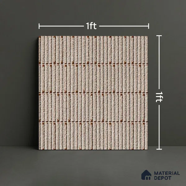 TL 07173 F Blend Cosmo Taupе 1 ft x 1 ft Glossy Finish Ceramic Tile - 10 mm | Please Expect a Slight Variation of Pattern