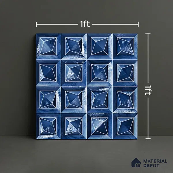 TL 07183 B Prism Cosmo Admiral 1 ft x 1 ft Glossy Finish Ceramic Tile - 10 mm