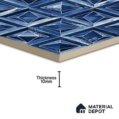 TL 07183 B Prism Cosmo Admiral 1 ft x 1 ft Glossy Finish Ceramic Tile - 10 mm