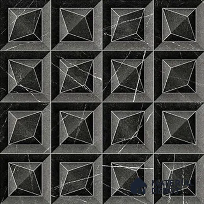 TL 07183 C Prism Cosmo Black 1 ft x 1 ft Glossy Finish Ceramic Tile - 10 mm