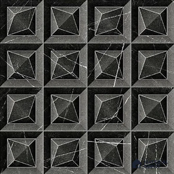 TL 07183 C Prism Cosmo Black 1 ft x 1 ft Glossy Finish Ceramic Tile - 10 mm