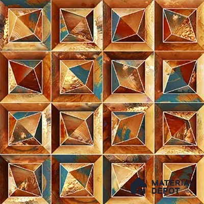 TL 07183 D Prism Cosmo Russet 1 ft x 1 ft Glossy Finish Ceramic Tile - 10 mm
