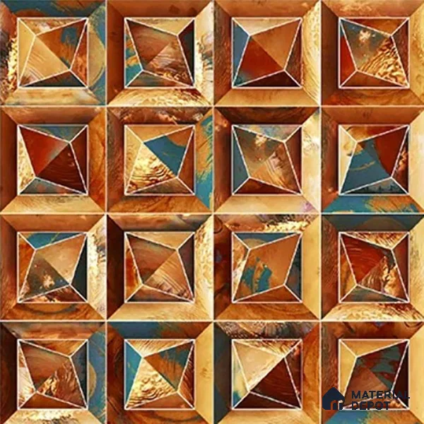 TL 07183 D Prism Cosmo Russet 1 ft x 1 ft Glossy Finish Ceramic Tile - 10 mm