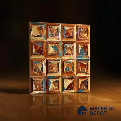 TL 07183 D Prism Cosmo Russet 1 ft x 1 ft Glossy Finish Ceramic Tile - 10 mm