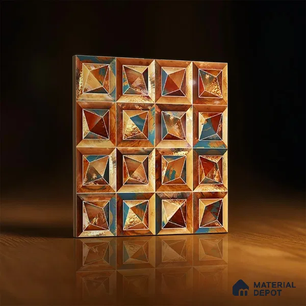 TL 07183 D Prism Cosmo Russet 1 ft x 1 ft Glossy Finish Ceramic Tile - 10 mm