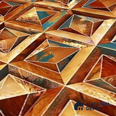 TL 07183 D Prism Cosmo Russet 1 ft x 1 ft Glossy Finish Ceramic Tile - 10 mm