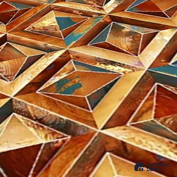 TL 07183 D Prism Cosmo Russet 1 ft x 1 ft Glossy Finish Ceramic Tile - 10 mm