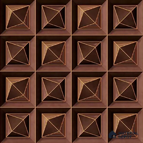 3D Highlighter Wall Tile TL 07183 E Prism Cosmo Syrup 1 ft x 1 ft Glossy Finish Ceramic Tile - 10 mm | Suitable For Kitchen, Bathroom & Accent/Feature Wall