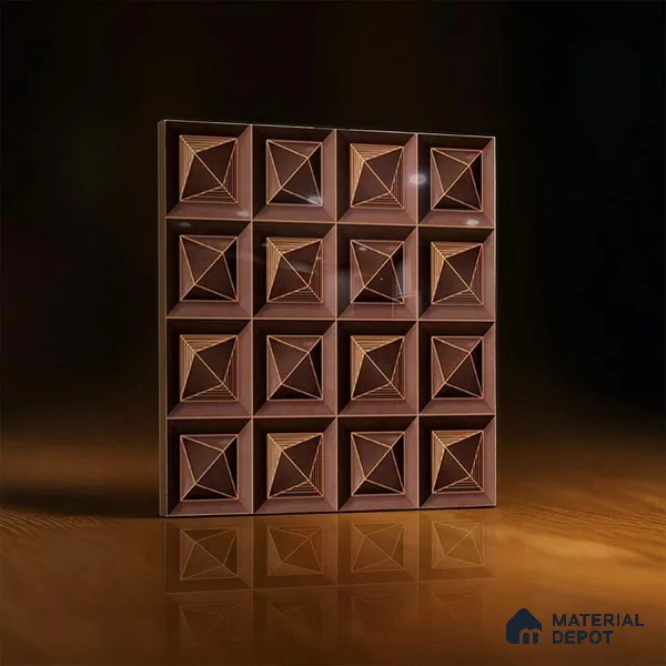 3D Highlighter Wall Tile TL 07183 E Prism Cosmo Syrup 1 ft x 1 ft Glossy Finish Ceramic Tile - 10 mm | Suitable For Kitchen, Bathroom & Accent/Feature Wall