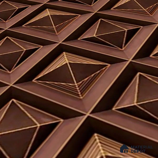 3D Highlighter Wall Tile TL 07183 E Prism Cosmo Syrup 1 ft x 1 ft Glossy Finish Ceramic Tile - 10 mm | Suitable For Kitchen, Bathroom & Accent/Feature Wall