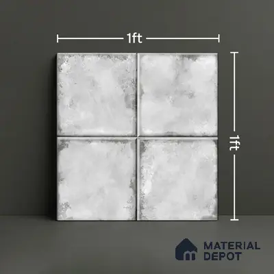 Stone Wall & Floor TL 07175 Kenzo Cosmo Albaster 1 ft x 1 ft Glossy Finish Ceramic Tile - 10 mm